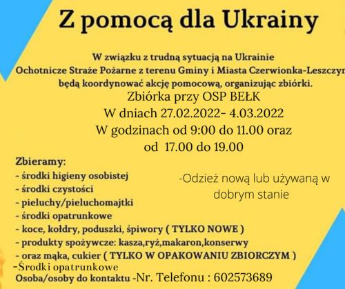 Z pomocą Ukrainie