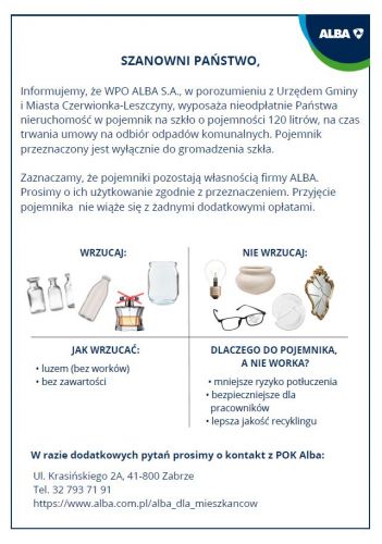Pojemniki do gromadzenia szkła 