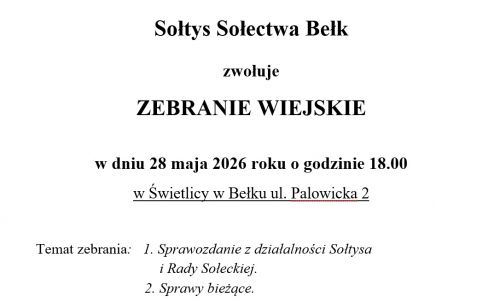 Zebranie wiejskie 2026