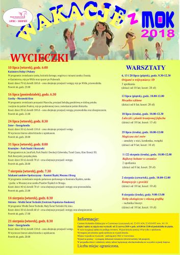 Wakacje z Miejskim Ośrodkiem Kultury